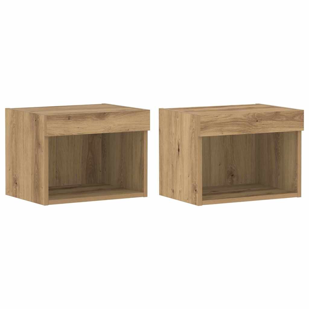 vidaXL Σετ επίπλου τηλεόρασης 2 pcs Artisan Oak 40 x 30 x 30 εκ