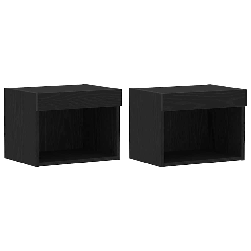 vidaXL Σετ επίπλου τηλεόρασης 2 pcs Μαύρη Οξυά 40 x 30 x 30 εκ