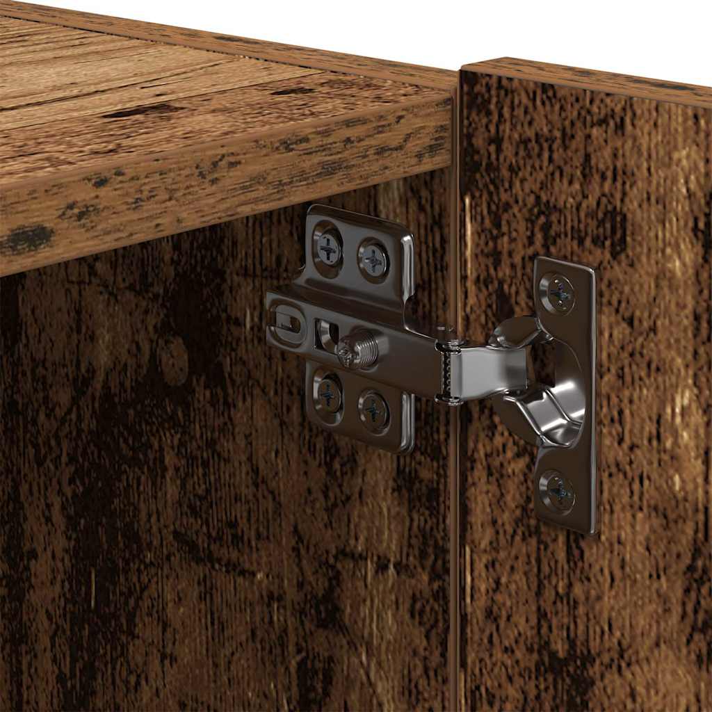 vidaXL Ντουλάπι Τηλεόρασης Τοίχου 2 pcs Παλιό Ξύλο 100 x 35 x 31 cm