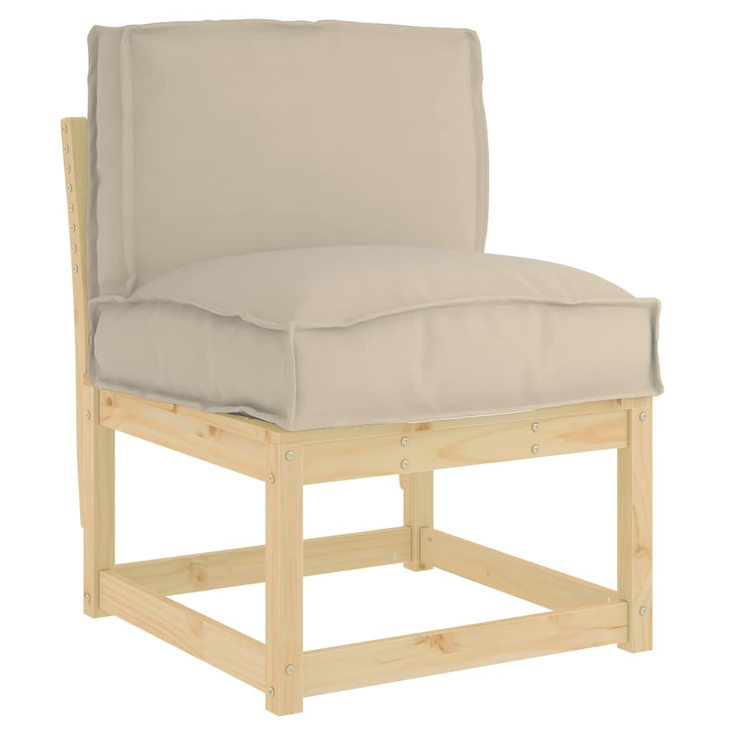 vidaXL Μαξιλάρι παλέτας για πλάτη Taupe 50 x 40 x 12 cm Ύφασμα Oxford