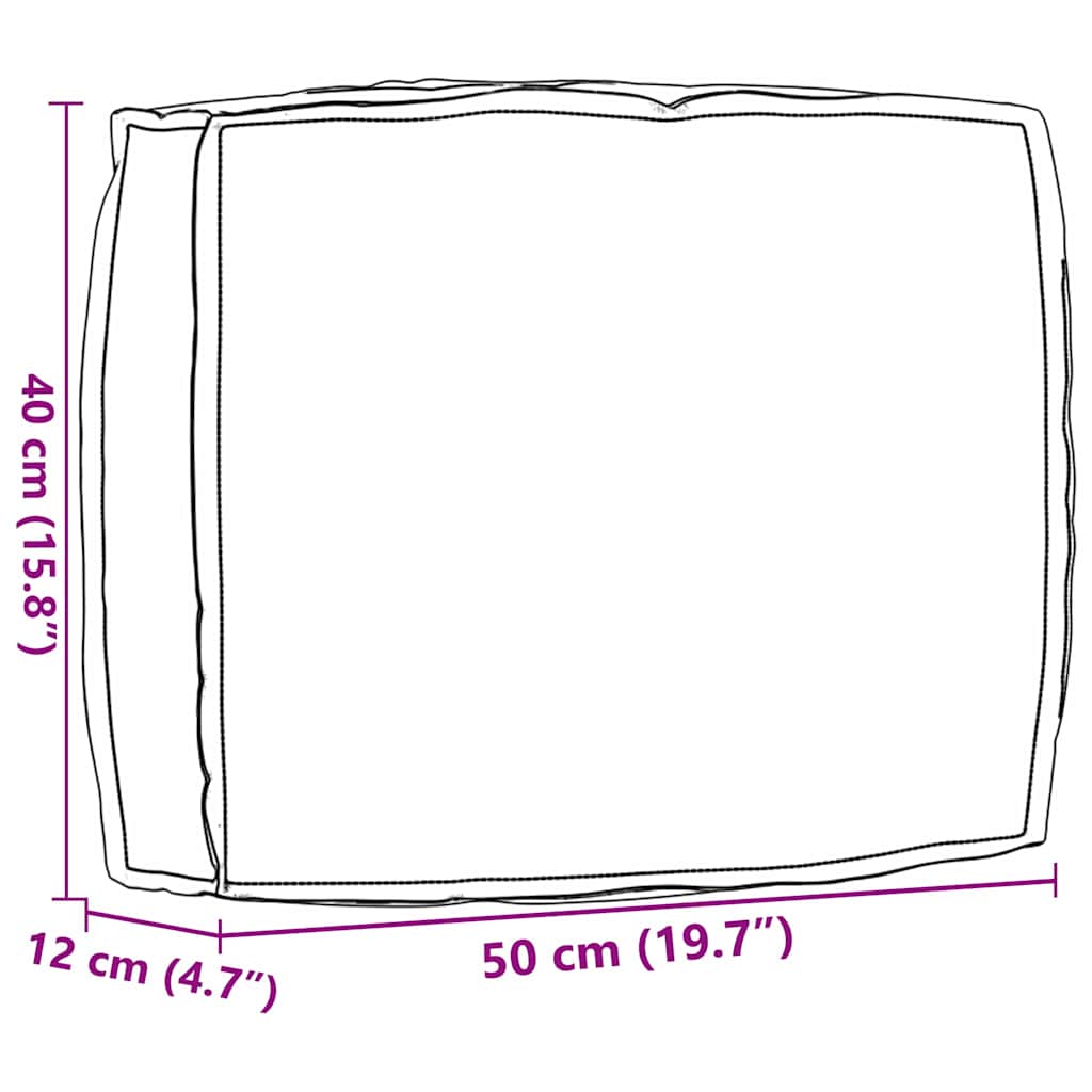 vidaXL Μαξιλάρι Κόκκινο 50 x 40 x 12 cm Ύφασμα Όξφορντ