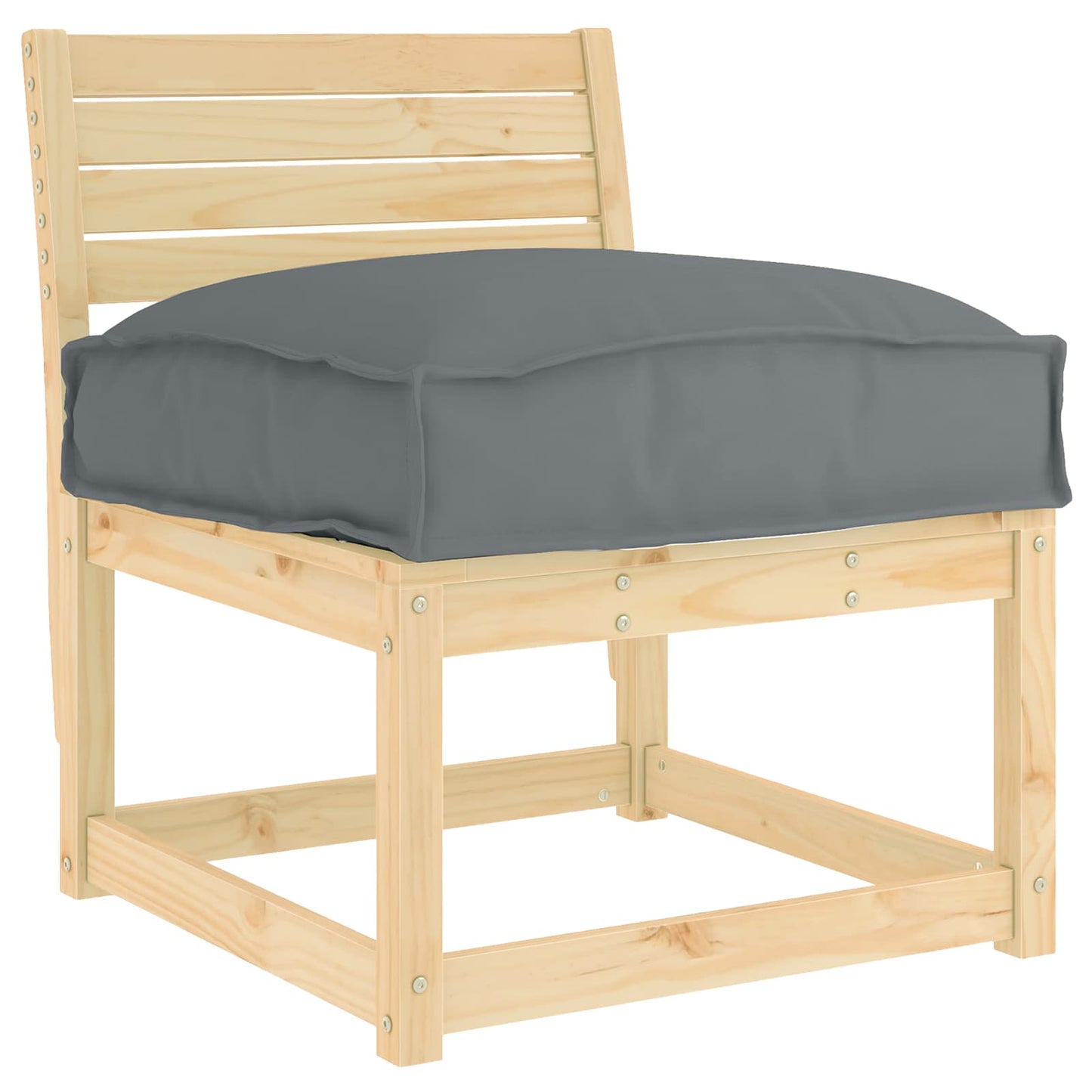 vidaXL Μαξιλάρι Ύφασμα Όξφορντ Ανθρακί 50 x 50 x 12 cm