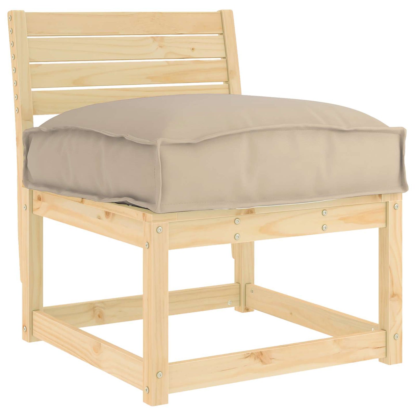 vidaXL Μαξιλάρι Taupe 50 x 50 x 12 cm Ύφασμα Όξφορντ