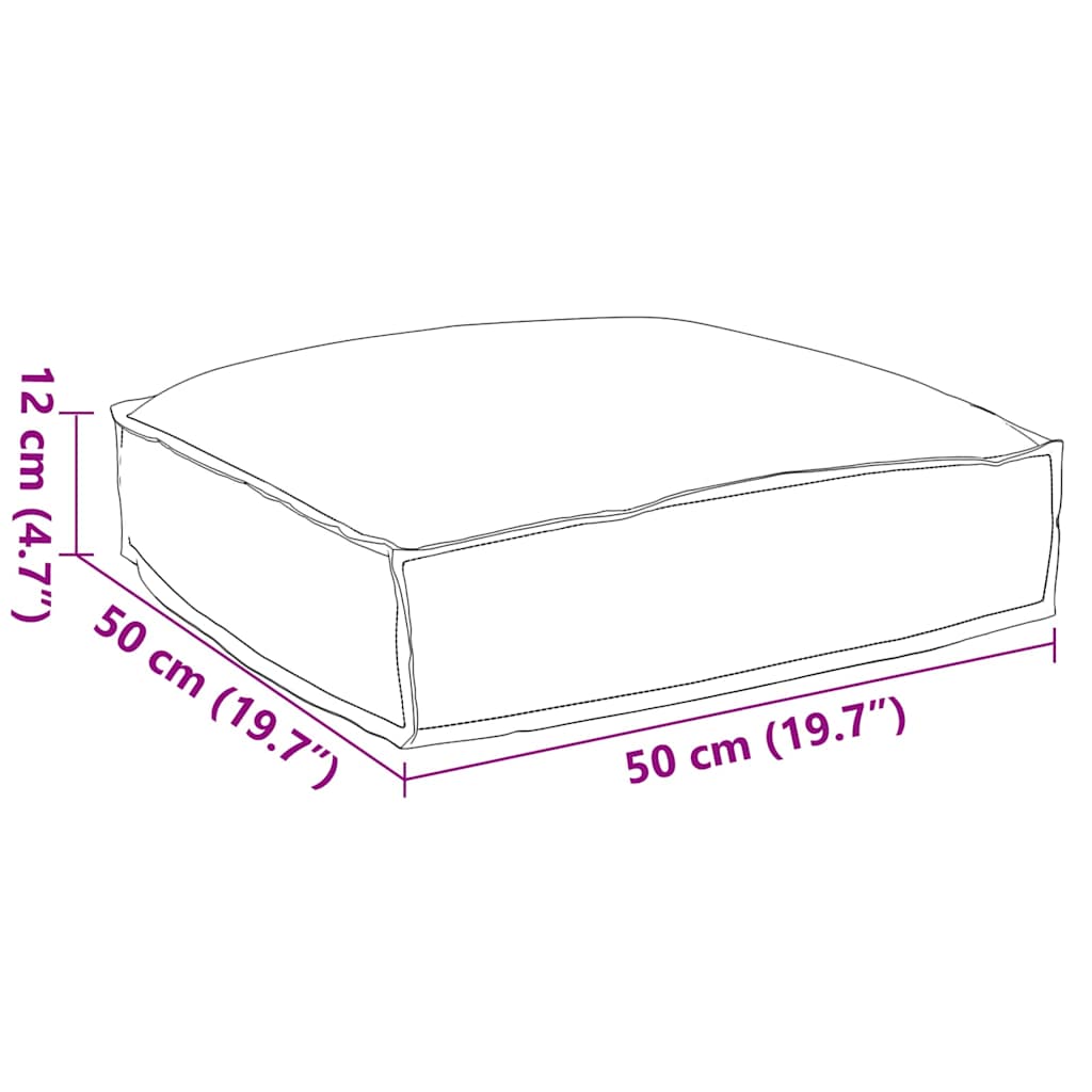vidaXL Μαξιλάρι Φύλλο Σχέδιο Φύλλου 50 x 50 x 12 cm Ύφασμα Όξφορντ