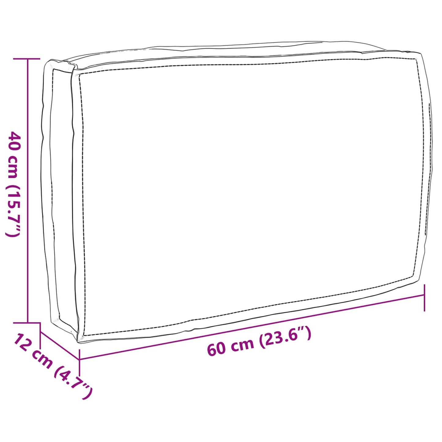 vidaXL Μαξιλάρι Φύλλο Σχέδιο Φύλλου 60 x 40 x 12 cm Ύφασμα Όξφορντ