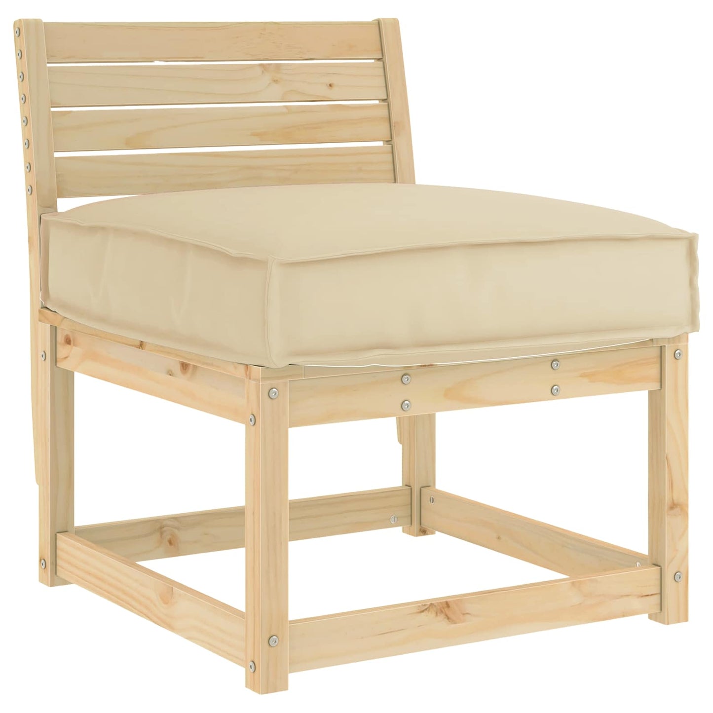 vidaXL Μαξιλάρι Μπεζ 60 x 60 x 12 cm Ύφασμα Όξφορντ