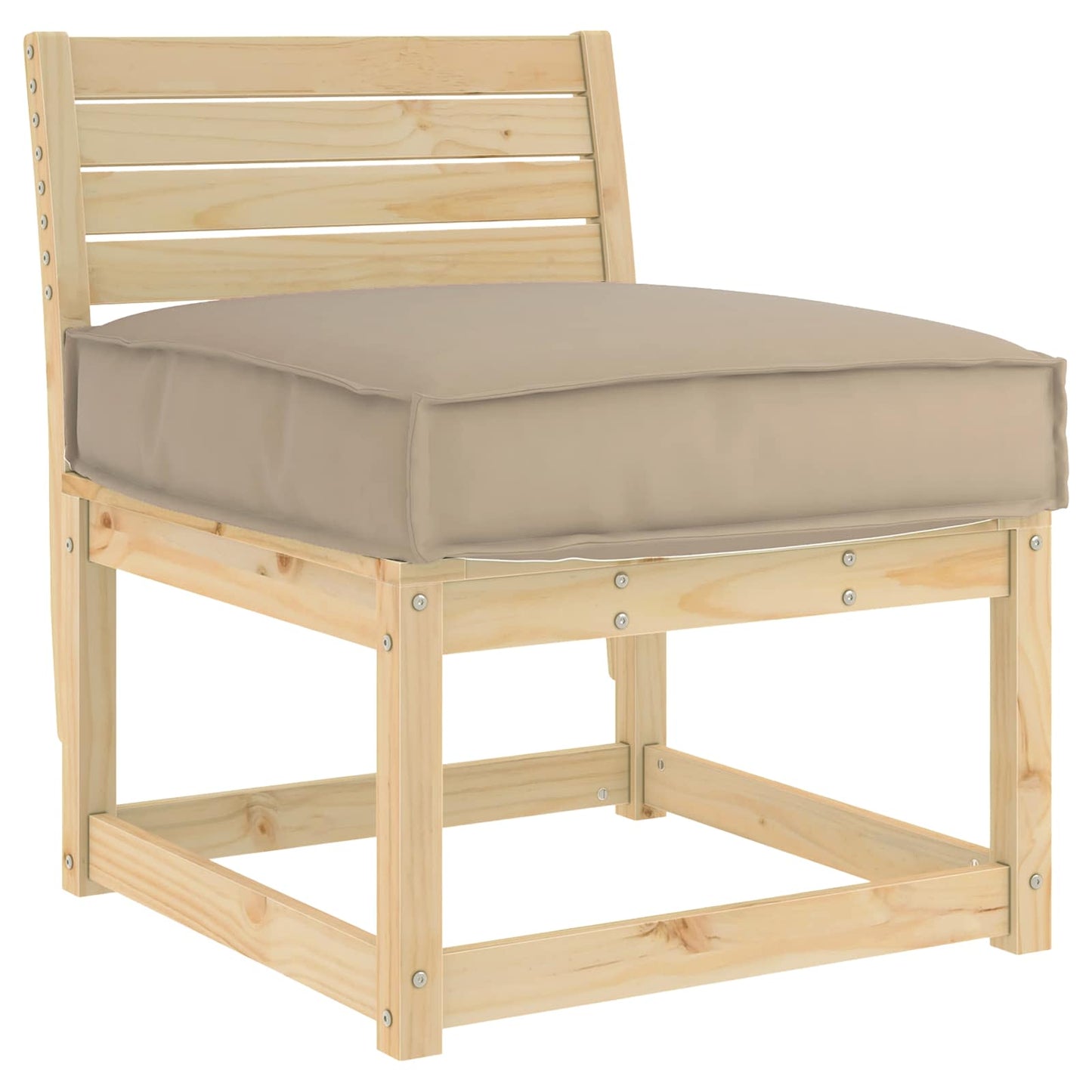 vidaXL Μαξιλάρι Taupe 60 x 60 x 12 cm Ύφασμα Όξφορντ