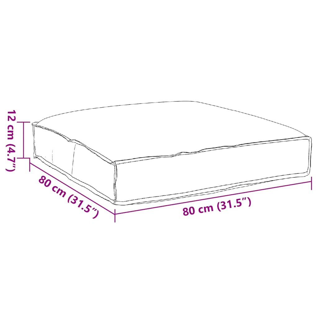 vidaXL Μαξιλάρι Ανθρακί 80 x 80 x 12 cm Ύφασμα Όξφορντ