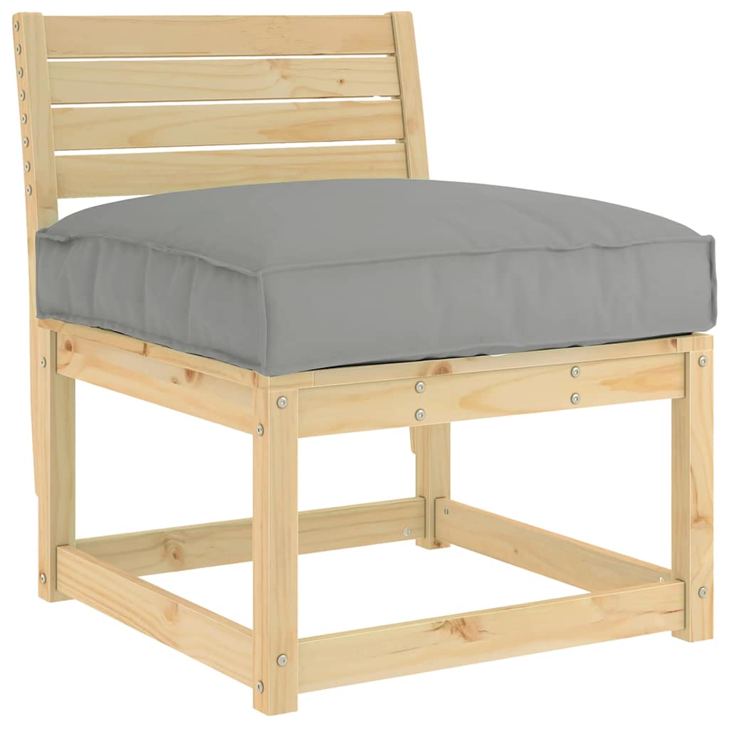 vidaXL Μαξιλάρι Γκρι 80 x 80 x 12 cm Ύφασμα Όξφορντ