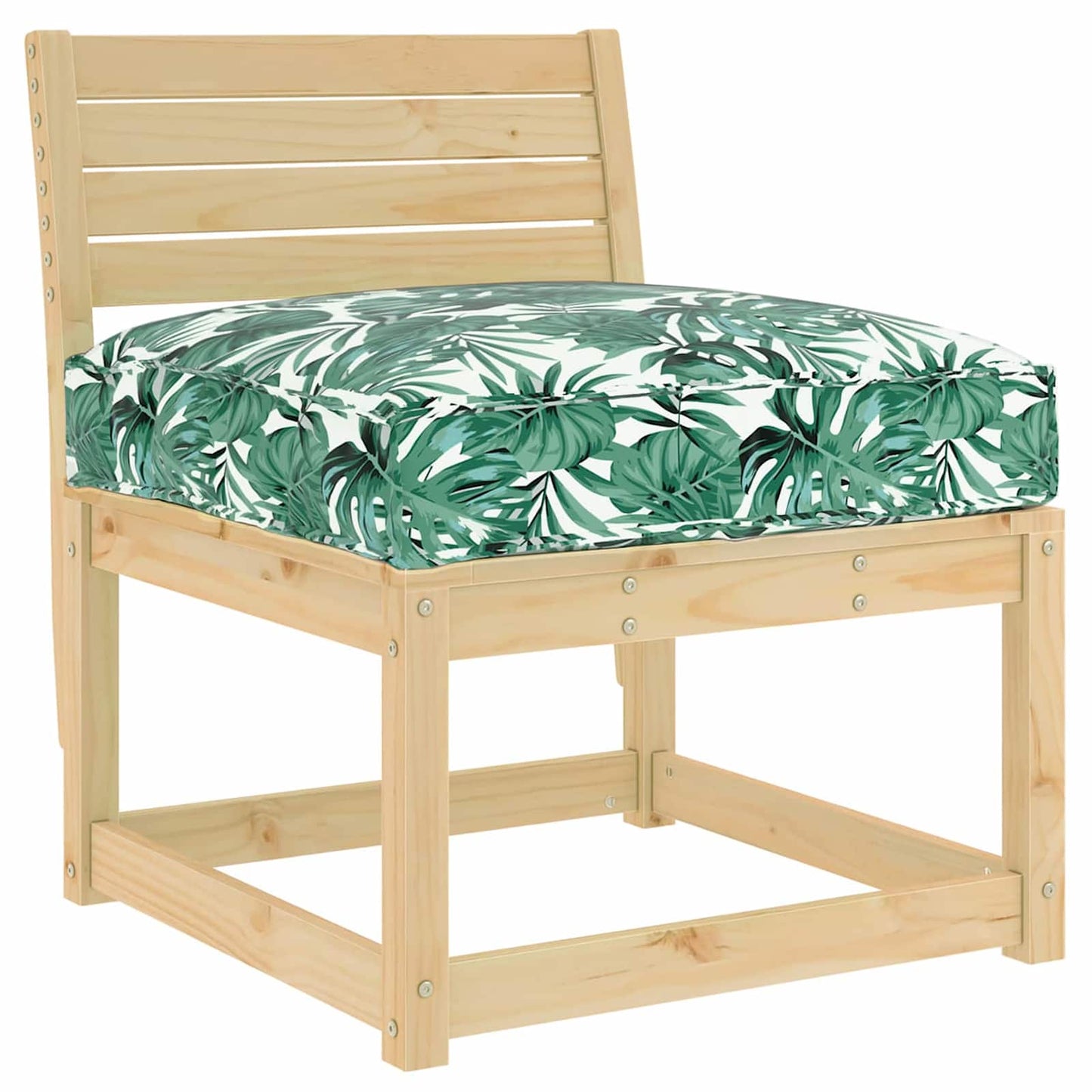 vidaXL Μαξιλάρι Φύλλο Σχέδιο Φύλλου 80 x 80 x 12 cm Ύφασμα Όξφορντ