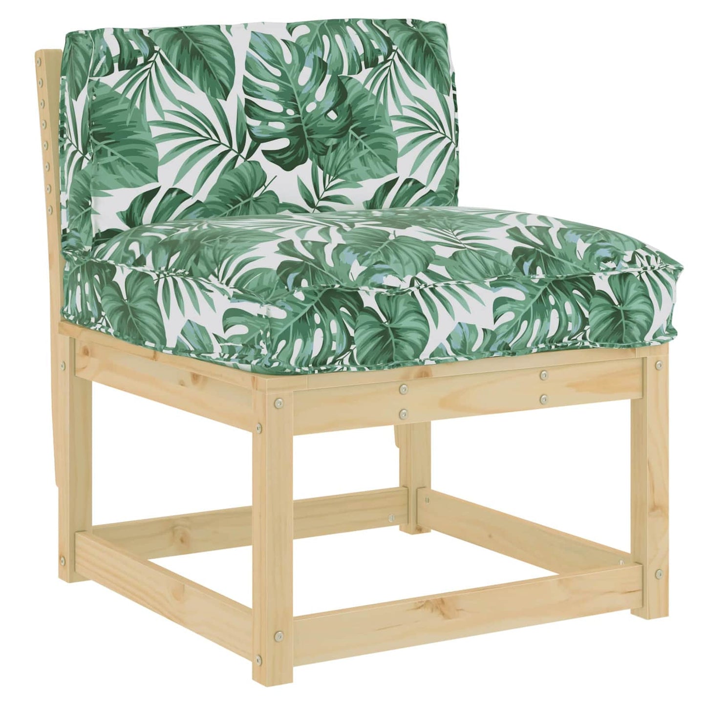 vidaXL Μαξιλάρι παλέτας για πλάτη Floral Μοτίβο φύλλων 70 x 40 x 12 cm