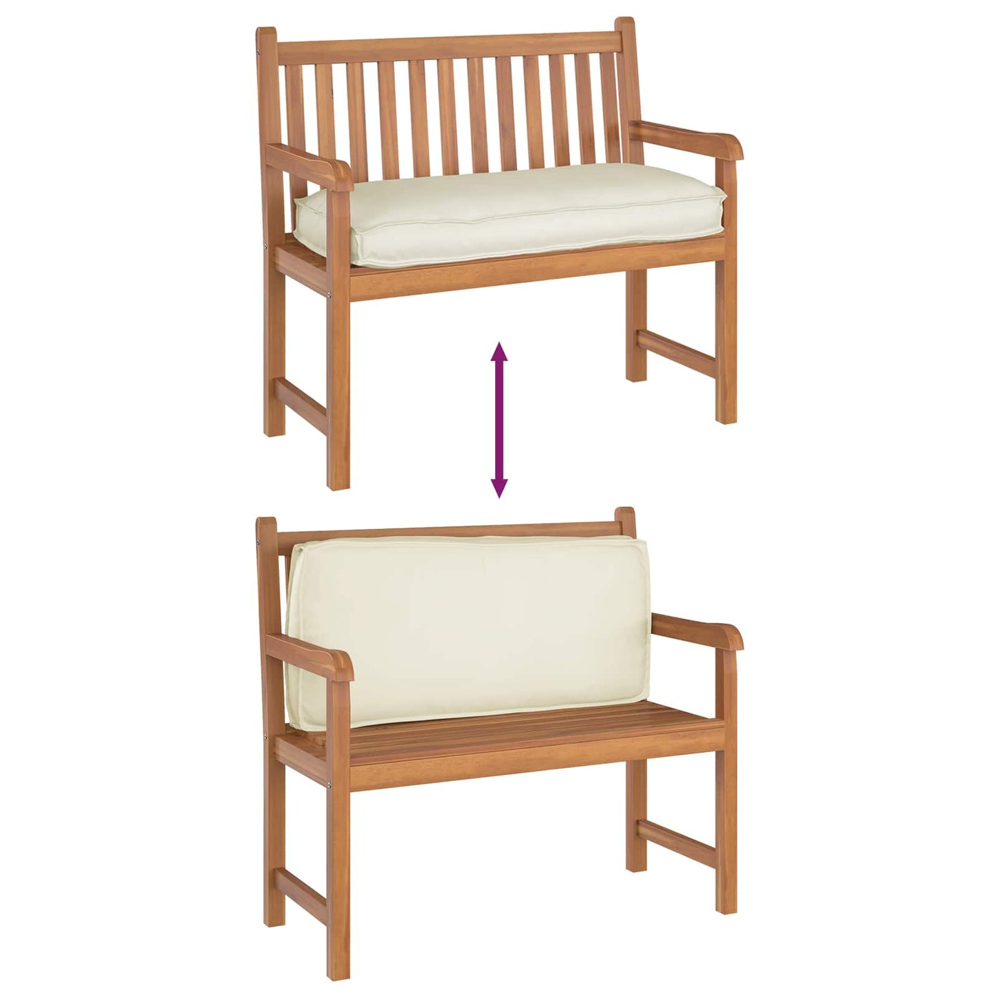 vidaXL Μαξιλάρι Κρεμ 120 x 50 x 12 εκ. Ύφασμα Όξφορντ