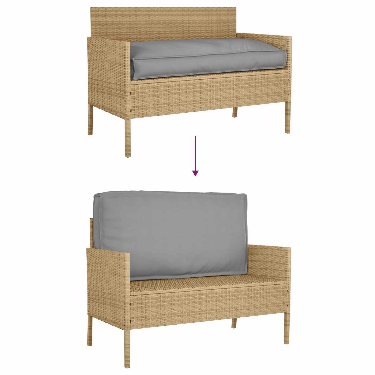 vidaXL Μαξιλάρι παλέτας για κάθισμα / πλάτη Γκρι 120 x 60 x 12 εκ.