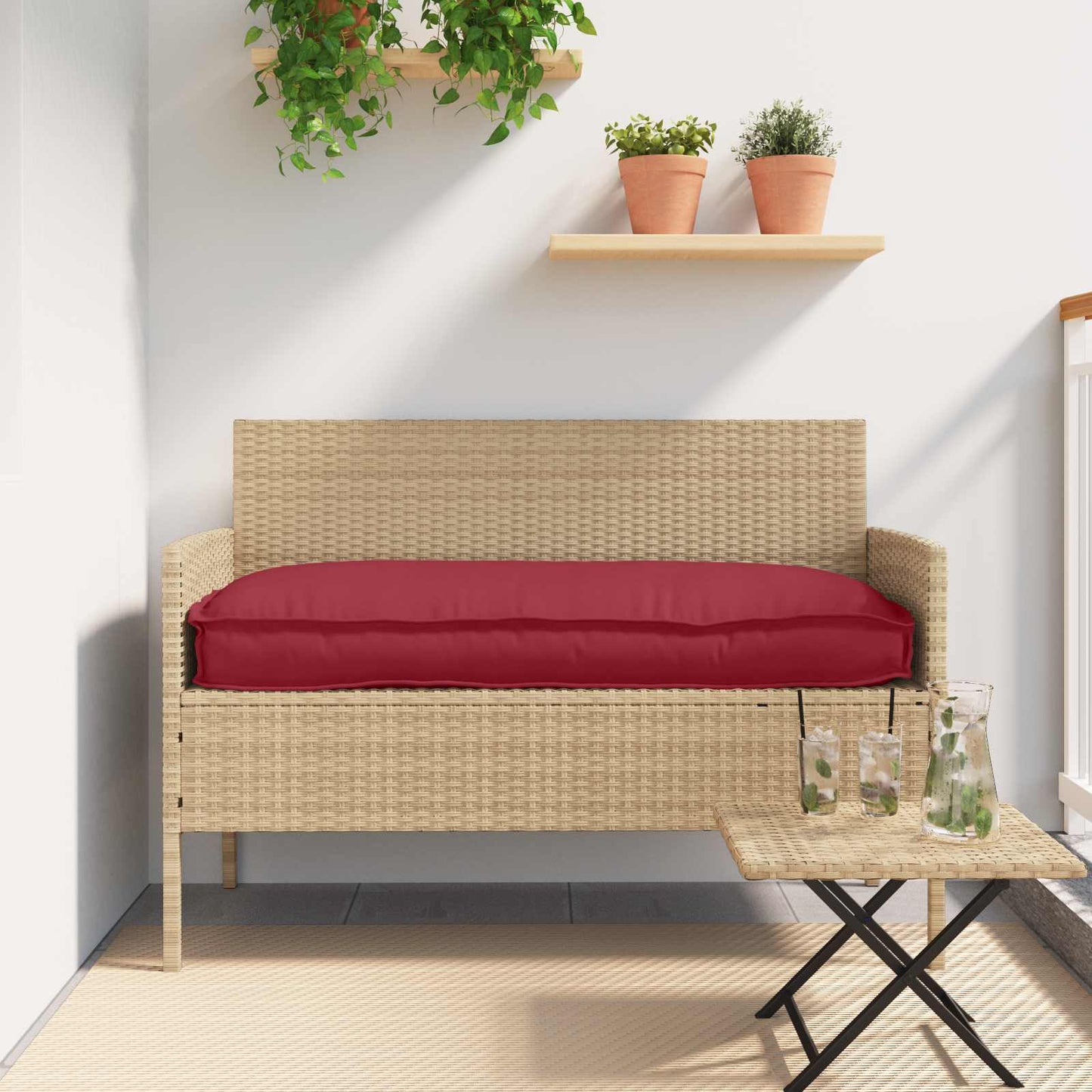 vidaXL Μαξιλάρι Κόκκινο 120 x 60 x 12 εκ. Ύφασμα Όξφορντ
