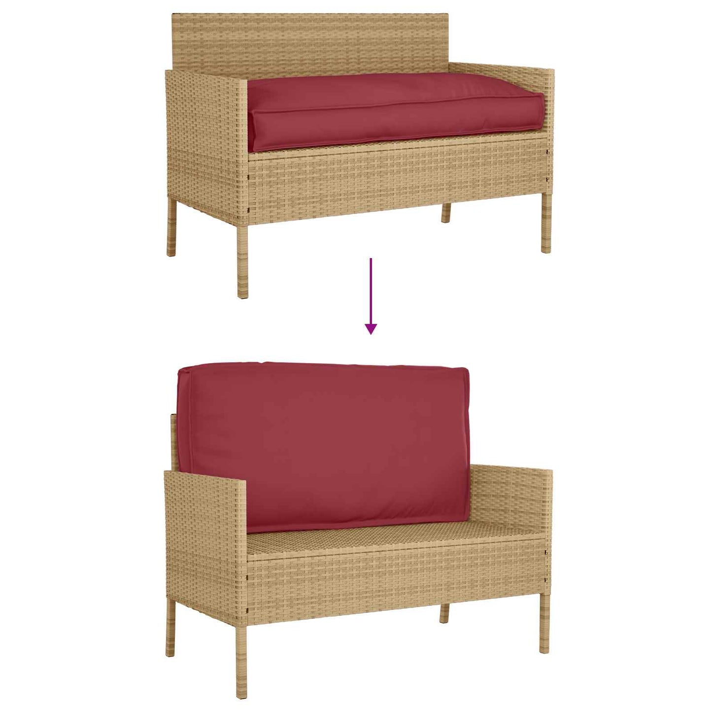 vidaXL Μαξιλάρι Κόκκινο 120 x 60 x 12 εκ. Ύφασμα Όξφορντ