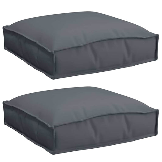 vidaXL Μαξιλάρι 2 pcs Ανθρακί 40 x 40 x 8 εκ. Ύφασμα Όξφορντ