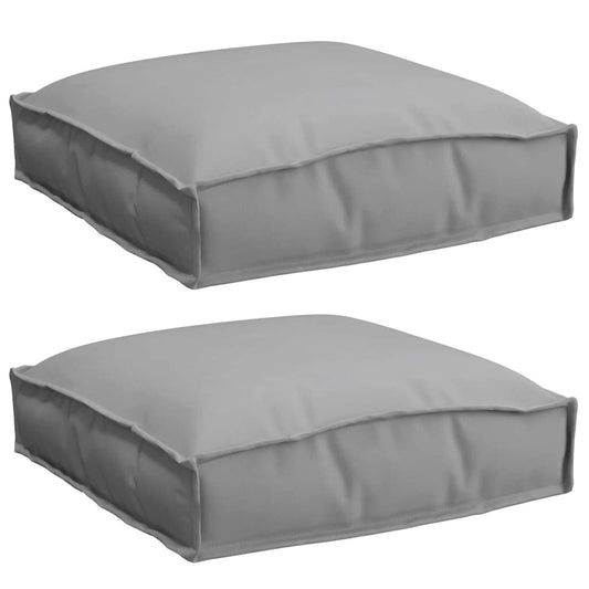 vidaXL Μαξιλάρι 2 pcs Γκρι 40 x 40 x 8 εκ. Ύφασμα Όξφορντ