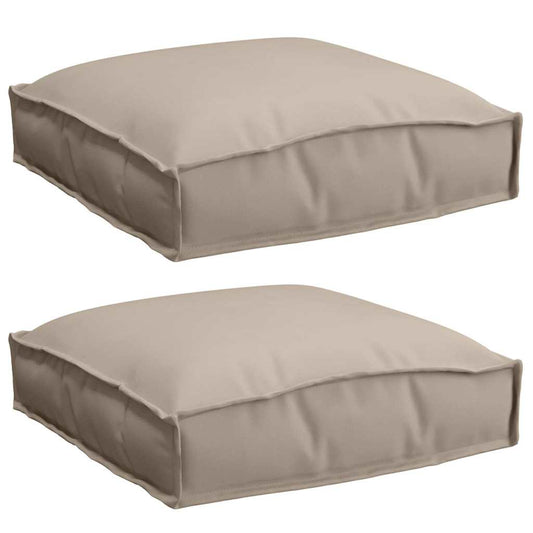 vidaXL Μαξιλάρι 2 pcs Taupe 40 x 40 x 8 εκ. Ύφασμα Όξφορντ