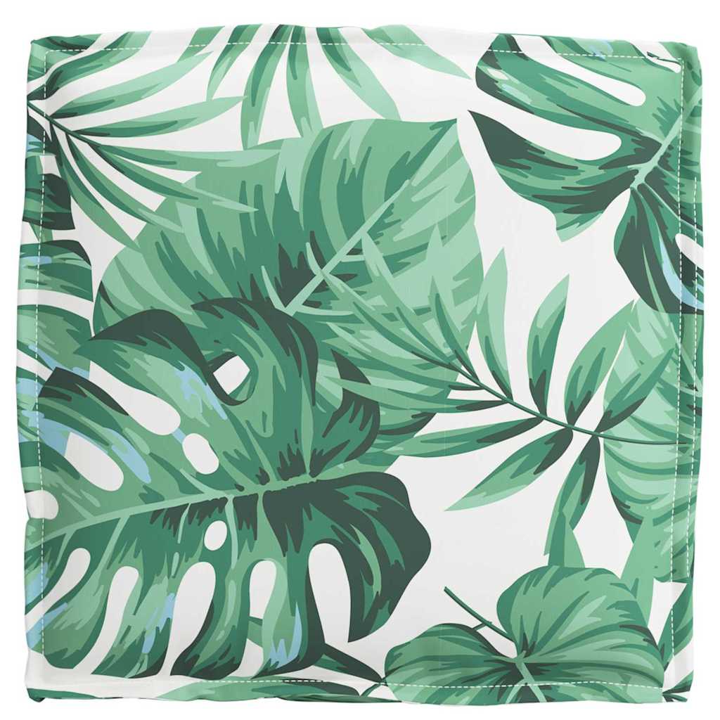 vidaXL Μαξιλάρι παλέτας για κάθισμα Floral 2 pcs Μοτίβο φύλλων