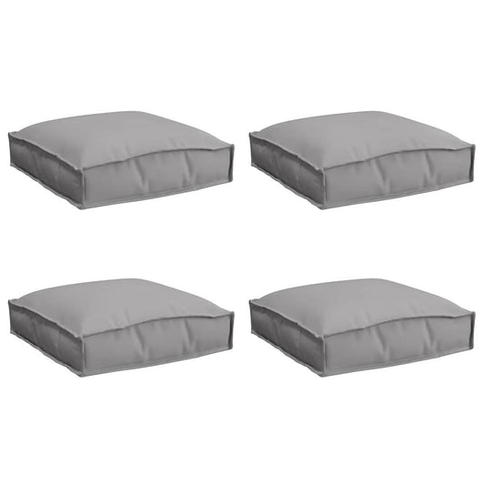 vidaXL Μαξιλάρι παλέτας για κάθισμα 4 pcs Γκρι 40 x 40 x 8 εκ.