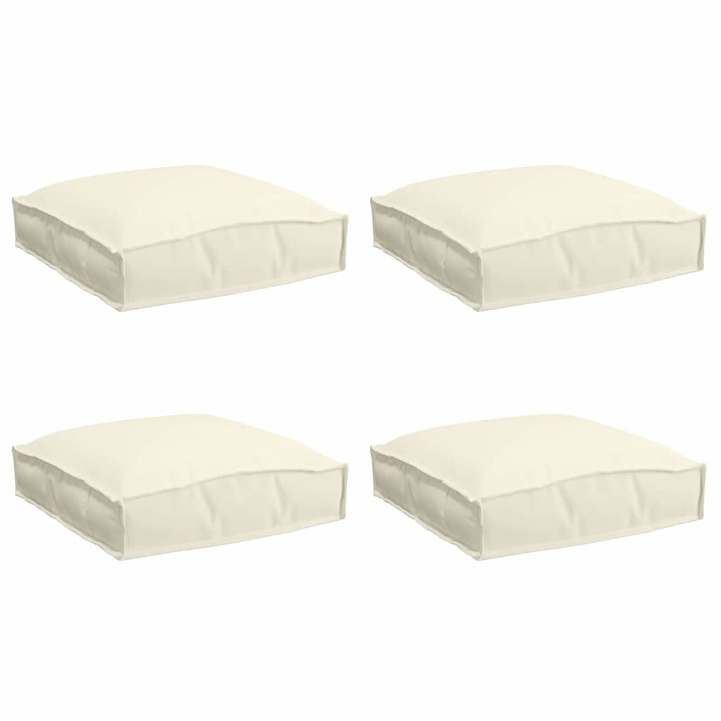 vidaXL Μαξιλάρι 4 pcs Κρεμ 40 x 40 x 8 εκ. Ύφασμα Όξφορντ