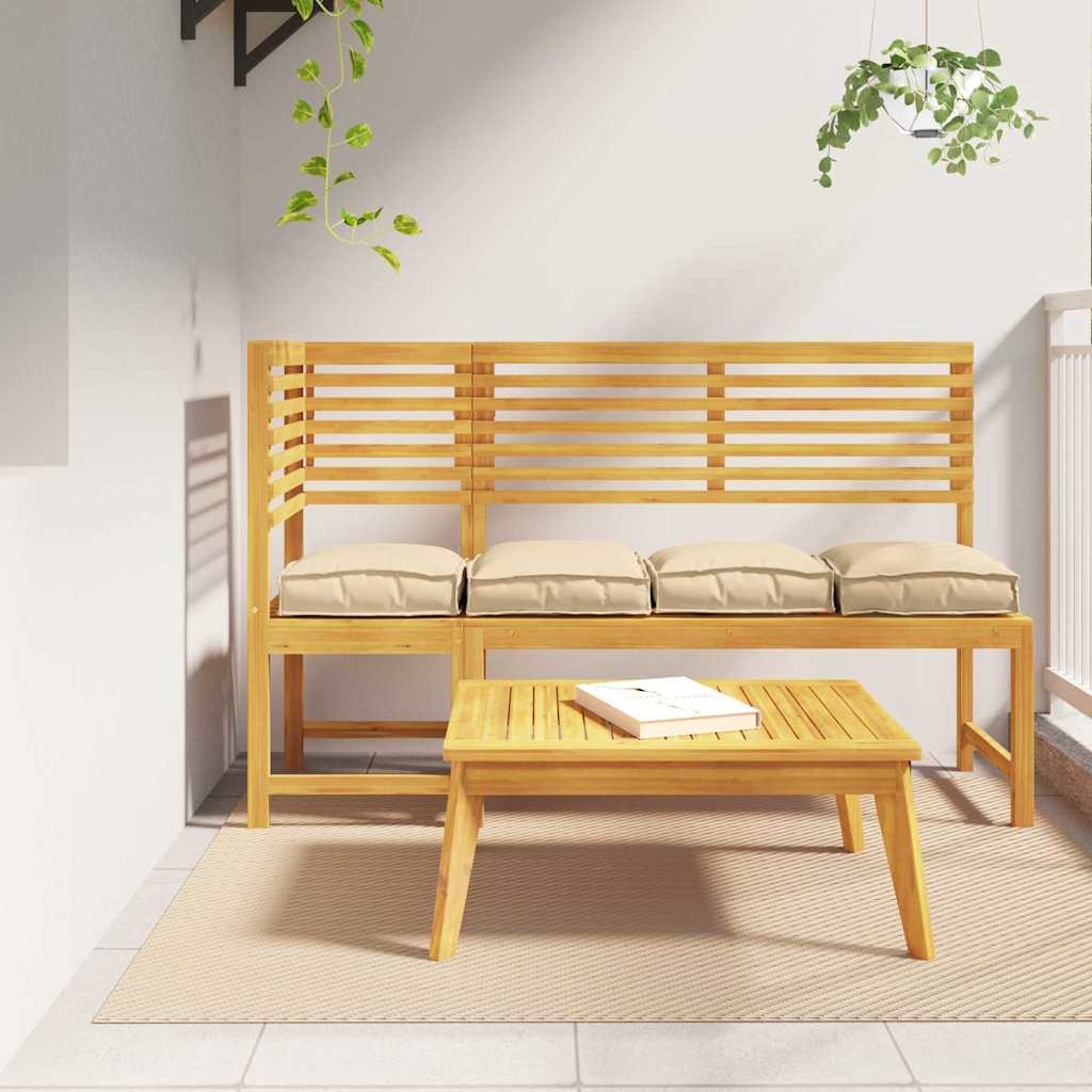 vidaXL Μαξιλάρι 4 pcs Ύφασμα Όξφορντ Μπεζ 40 x 40 x 8 εκ.