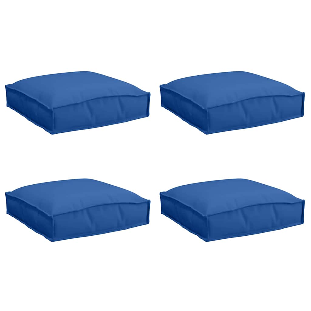 vidaXL Μαξιλάρι 4 pcs Ύφασμα Όξφορντ Βασιλικό Μπλε 40 x 40 x 8 εκ.