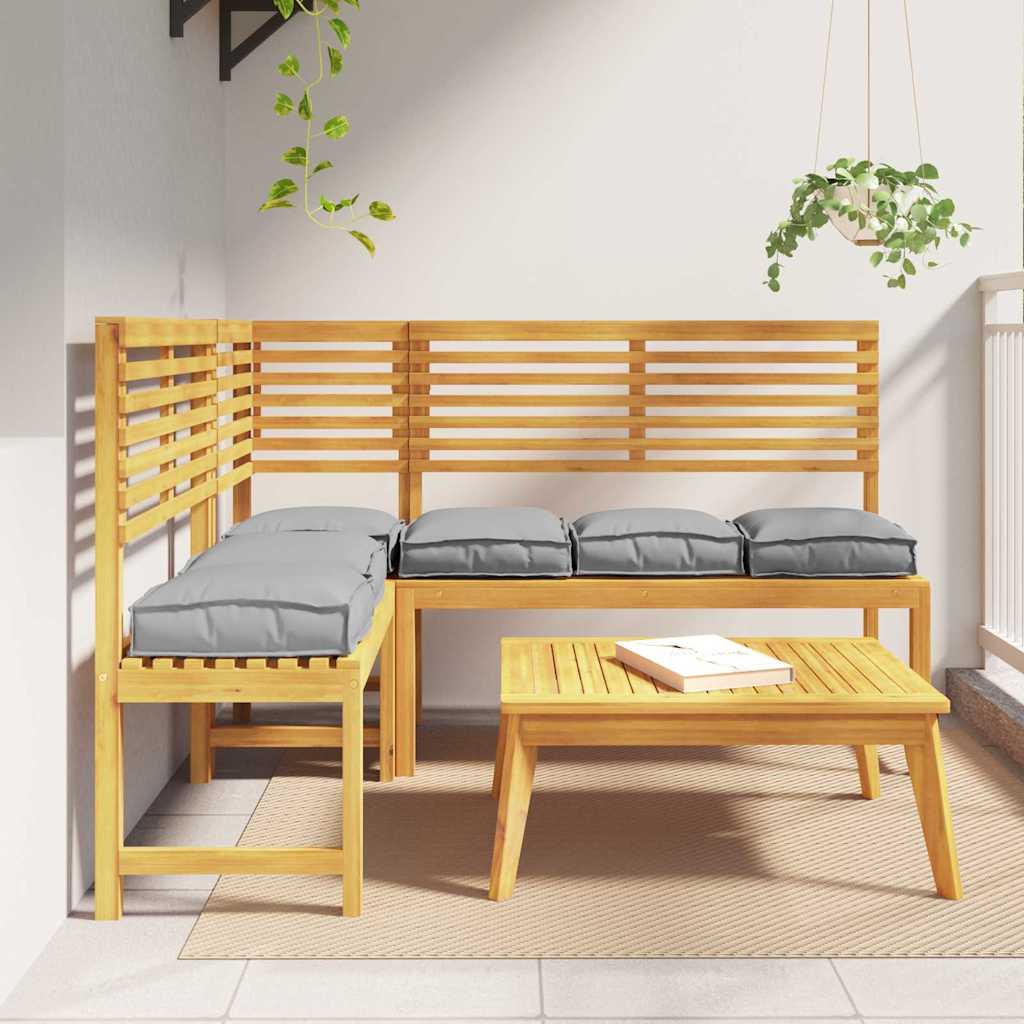 vidaXL Μαξιλάρι 6 pcs Ύφασμα Όξφορντ Γκρι 40 x 40 x 8 εκ.
