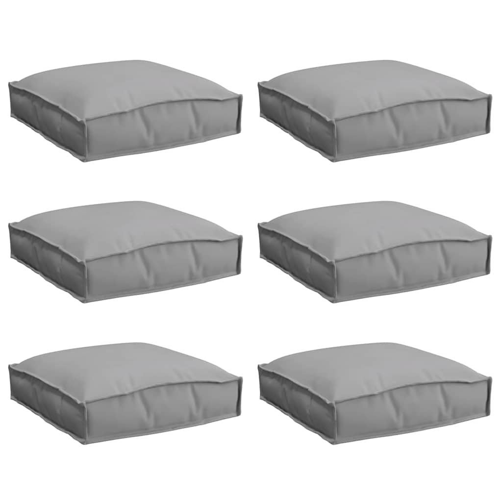 vidaXL Μαξιλάρι 6 pcs Ύφασμα Όξφορντ Γκρι 40 x 40 x 8 εκ.