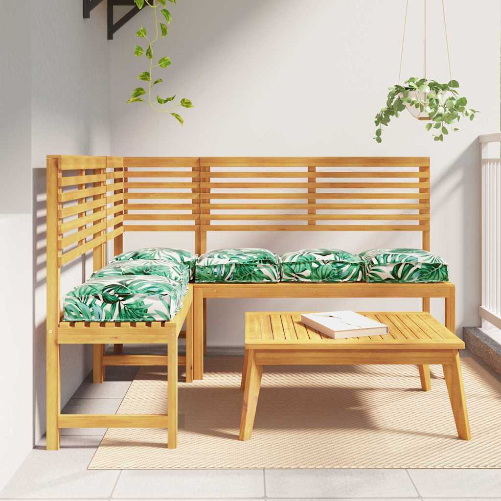 vidaXL Μαξιλάρι 6 pcs Ύφασμα Όξφορντ Σχέδιο Φύλλου 40 x 40 x 8 εκ.