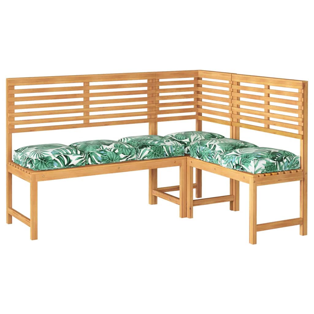vidaXL Μαξιλάρι 6 pcs Ύφασμα Όξφορντ Σχέδιο Φύλλου 40 x 40 x 8 εκ.