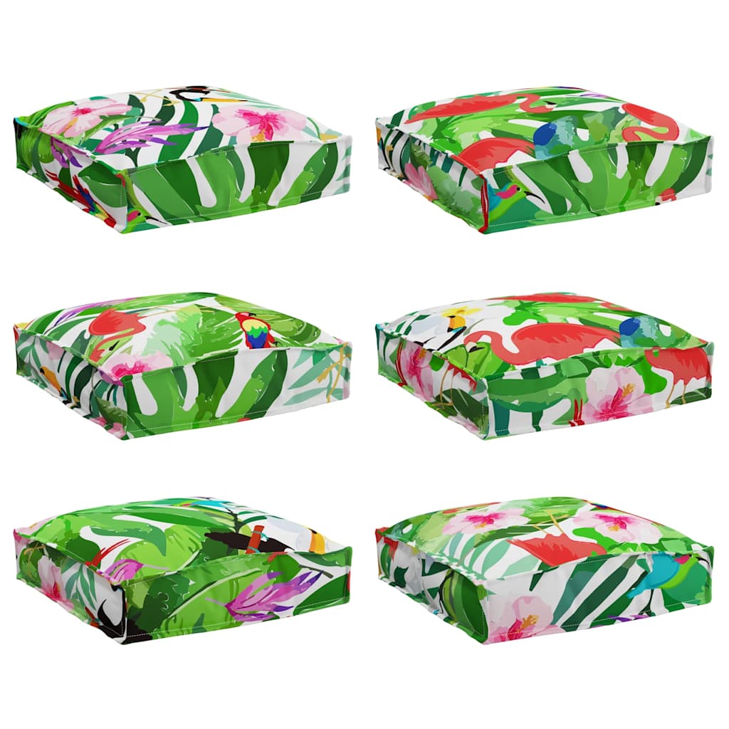 vidaXL Μαξιλάρι 6 pcs Ύφασμα Όξφορντ Πολύχρωμο 40 x 40 x 8 εκ.