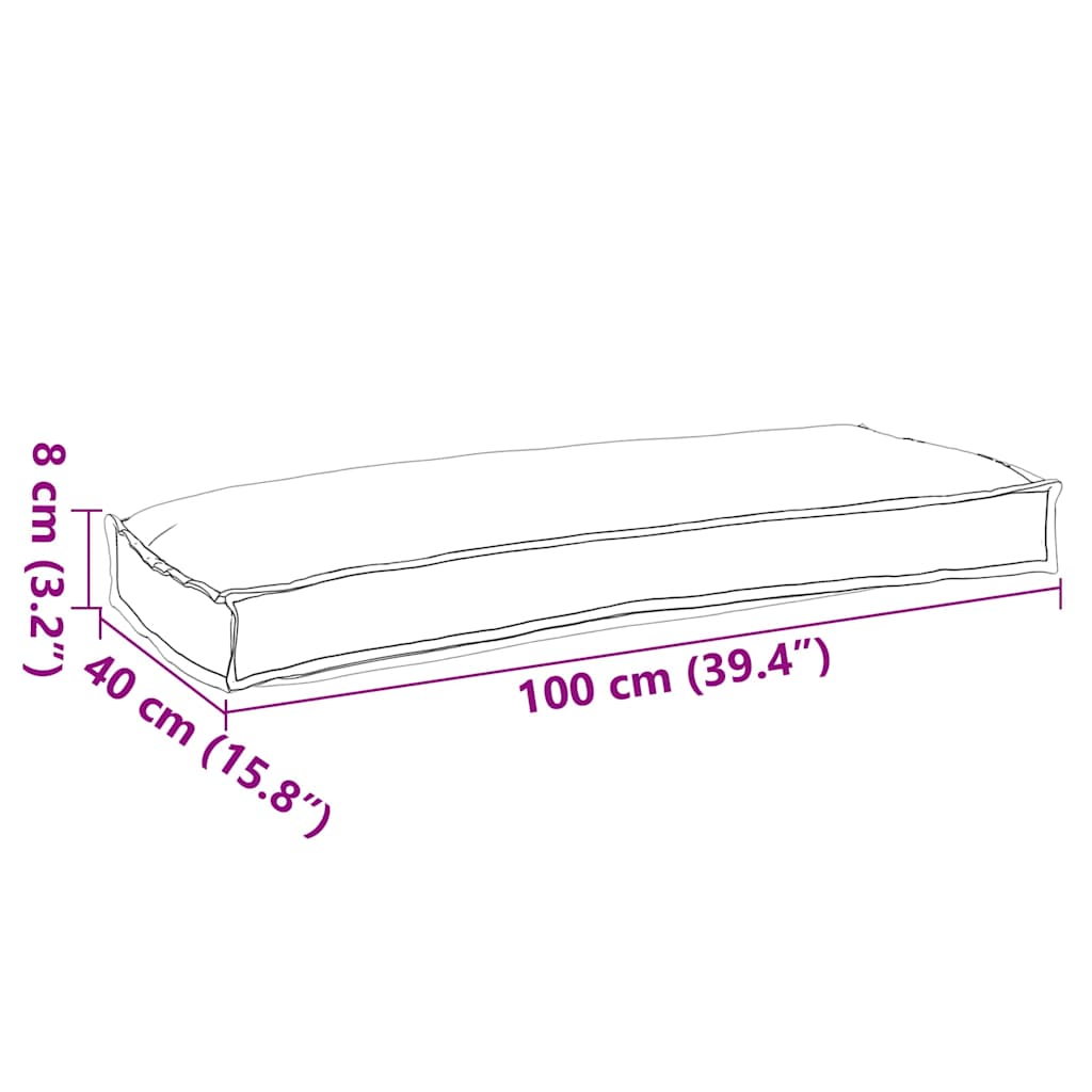 vidaXL Μαξιλάρι Ύφασμα Όξφορντ Μπεζ 100 x 40 x 8 εκ