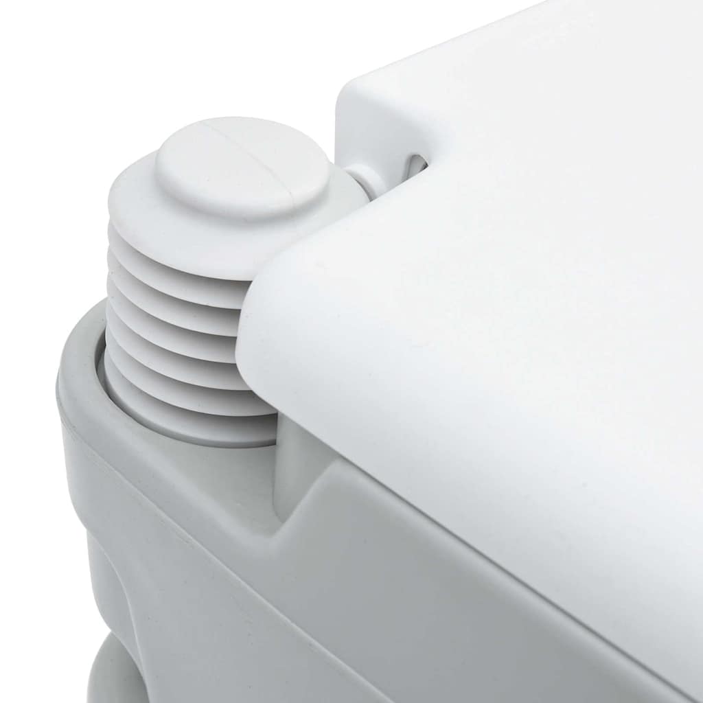 Φορητή Τουαλέτα Γκρι & Λευκό Πλαστικό 10 L