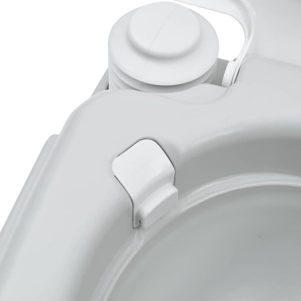 Φορητή Τουαλέτα Γκρι & Λευκό Πλαστικό 10 L