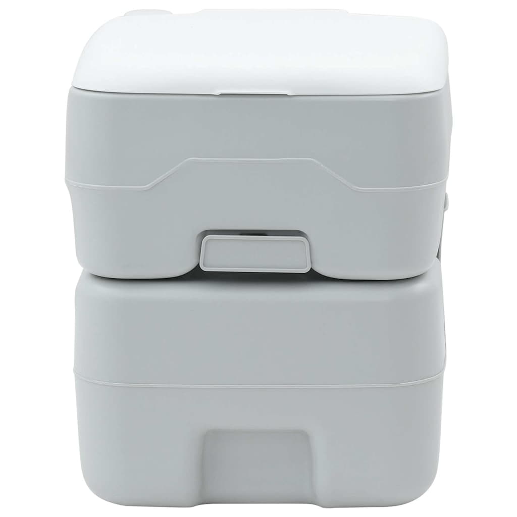 Φορητή Τουαλέτα vidaXL Γκρι & Άσπρο Πλαστικό 20 Λ