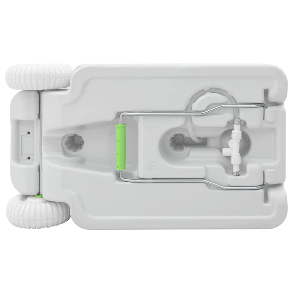 vidaXL Στάντ Χειροκίνητου Πλυσίματος για Κάμπινγκ με Ρόδες 30L - Γκρι