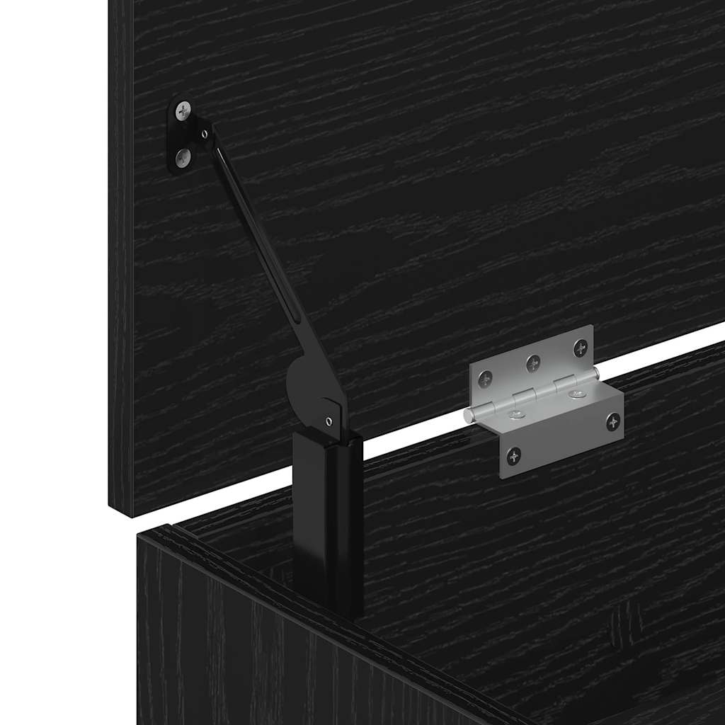 Πάγκος παπουτσιών vidaXL Μαύρη βελανιδιά Κατασκευασμένο ξύλο