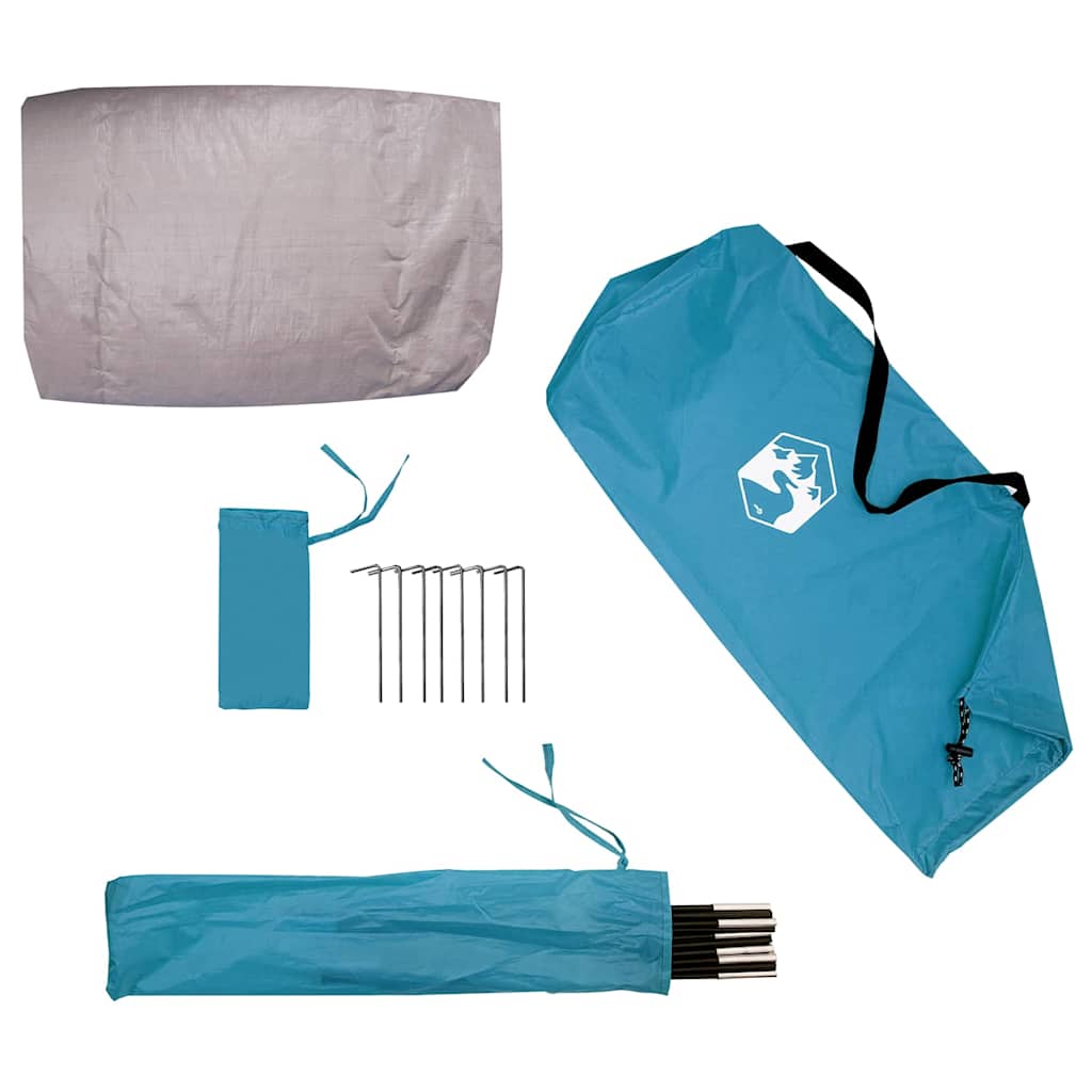 vidaXL Αποθήκευση στην Πλάτη με στέγη Μπλε 210 x 90 x 174 εκ.