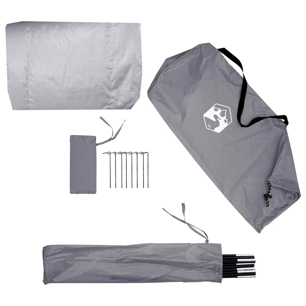 vidaXL Σκηνή αποθήκευσης ποδηλάτων με στέγη Γκρι και Πορτοκαλί