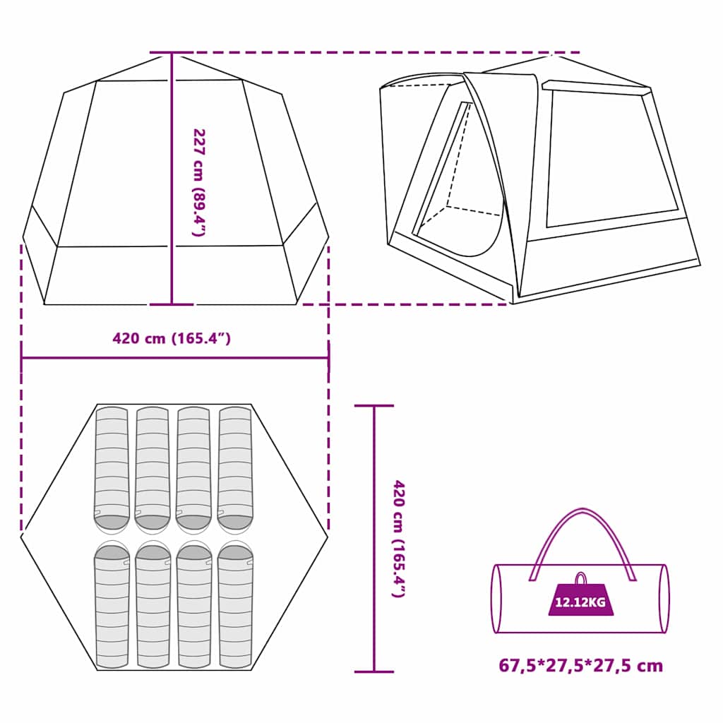 vidaXL Σκηνή Μπλε Large