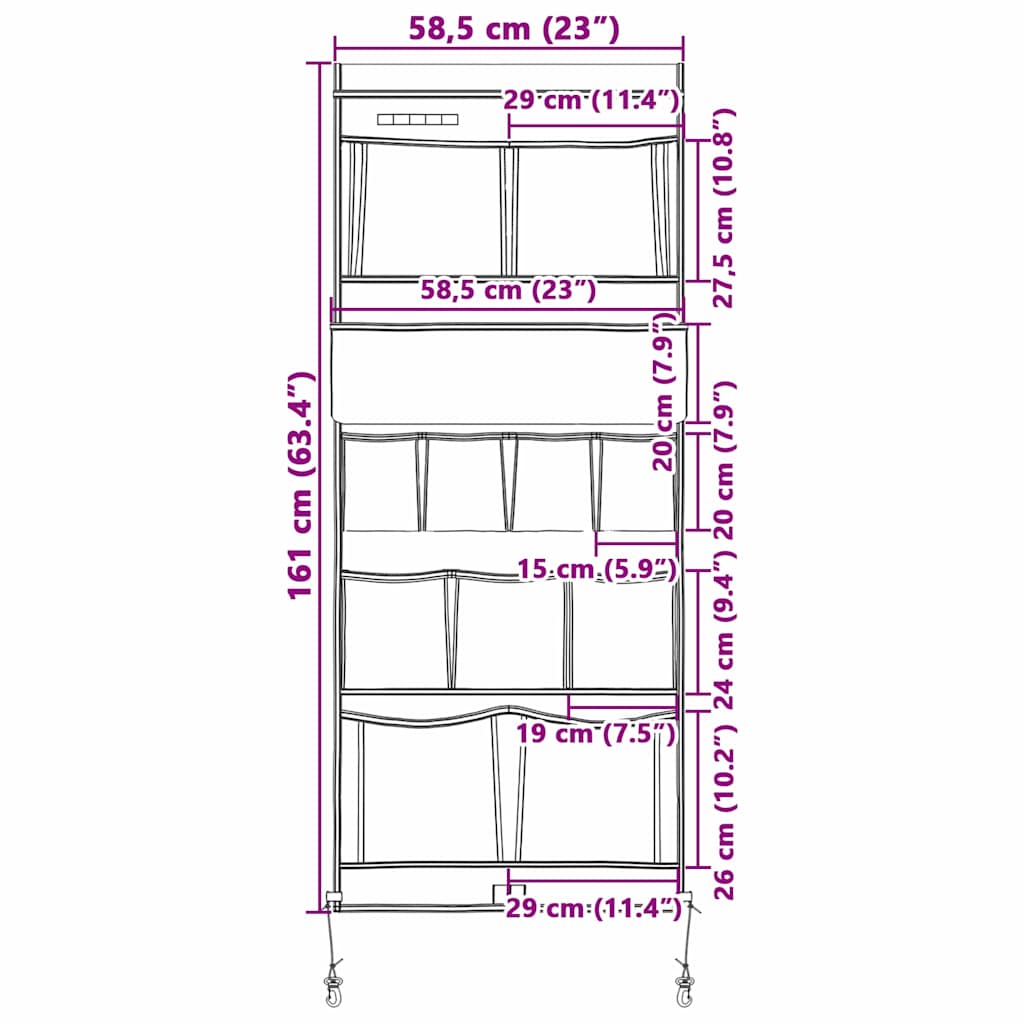 vidaXL Σακούλα Αποθήκευσης Μαύρο και μπλε 161 x 58,5 εκ. oxford