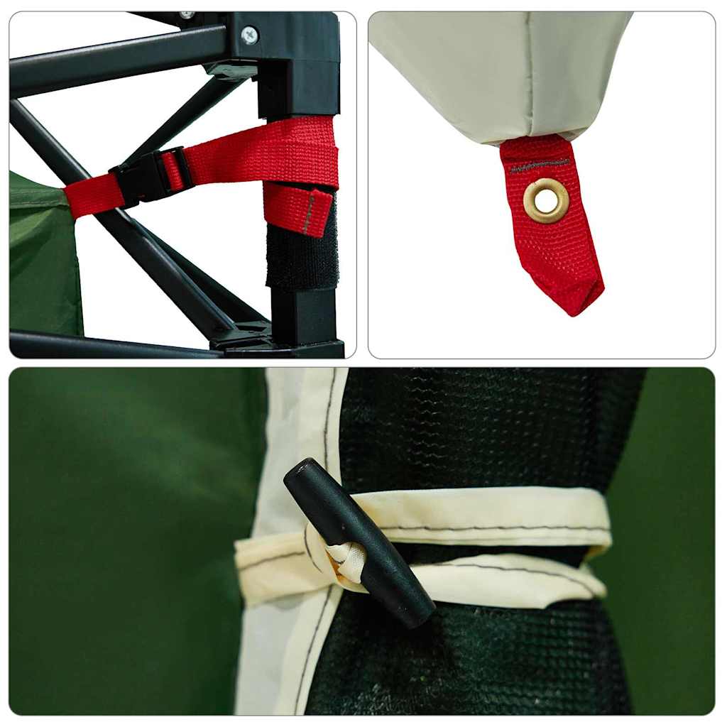 vidaXL Σκηνή με στέγη Άλλο Πράσινο και Μαύρο 280 x 220 x 176 εκ.