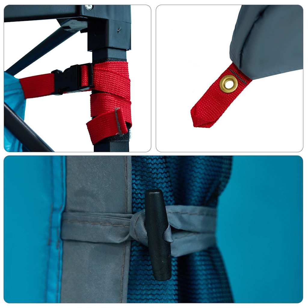 vidaXL Σκηνή με στέγη Άλλο Μπλε και Μαύρο 280 x 220 x 176 εκ.