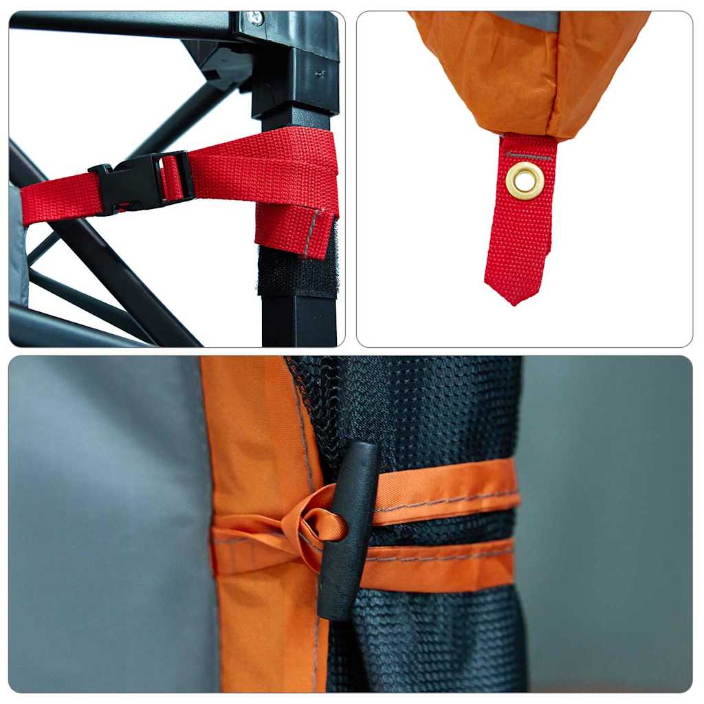 vidaXL Σκηνή με στέγη Άλλο Γκρι και Πορτοκαλί και Μαύρο 280 x 220 x 176 εκ.