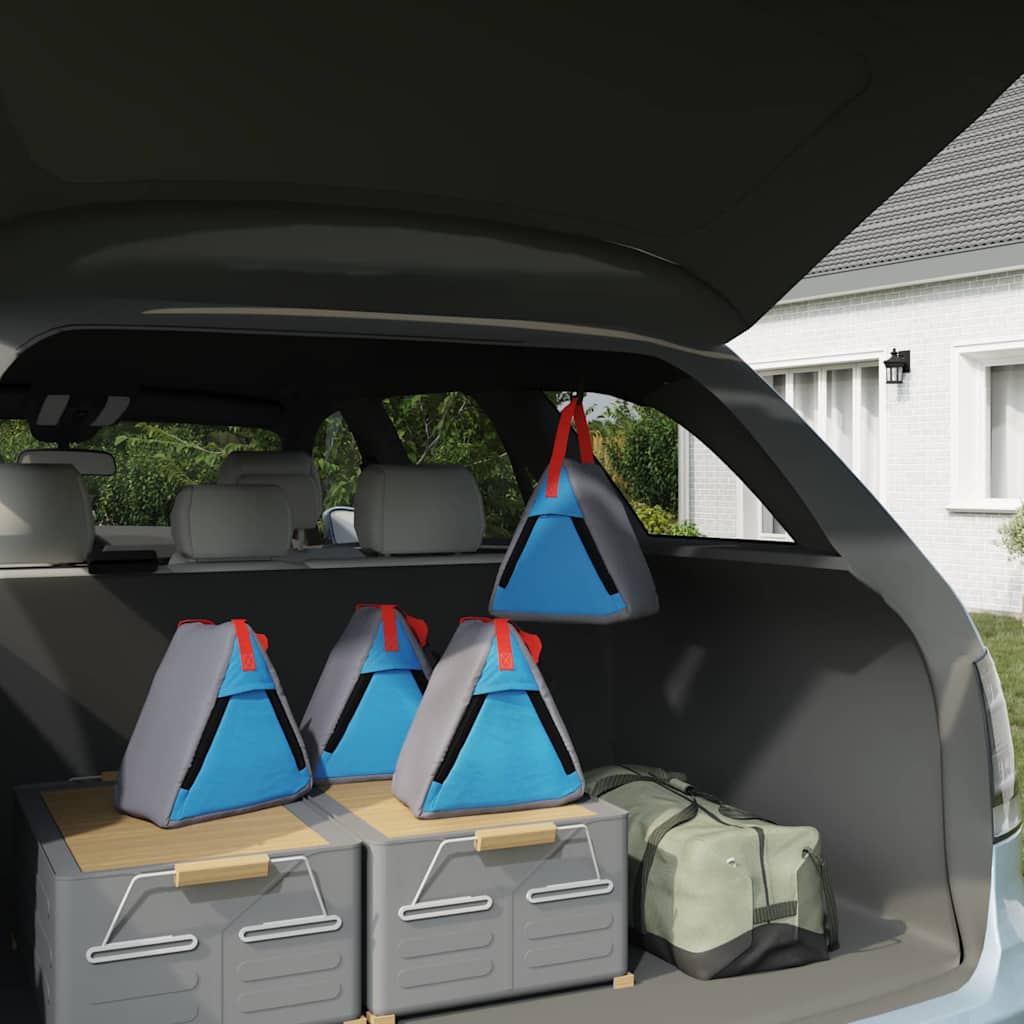 vidaXL Σακούλα Αποθήκευσης 4 pcs Γκρι και Μπλε 24 x 16 x 24 εκ oxford