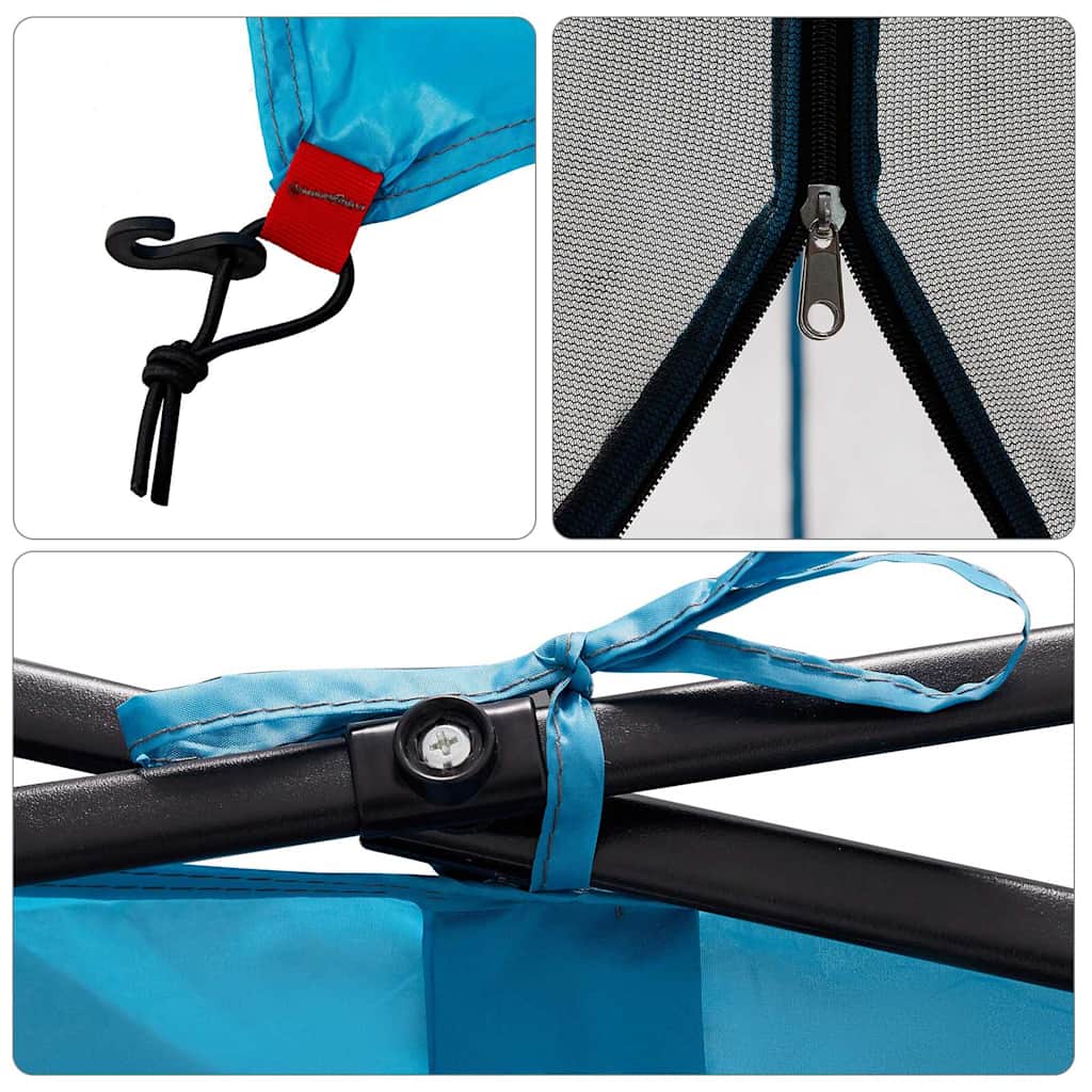 vidaXL Σκηνή με στέγη Άλλο με αέρα αέρα Ρυθμιζόμενος Μπλε και Μαύρο 303 x 303 εκ.