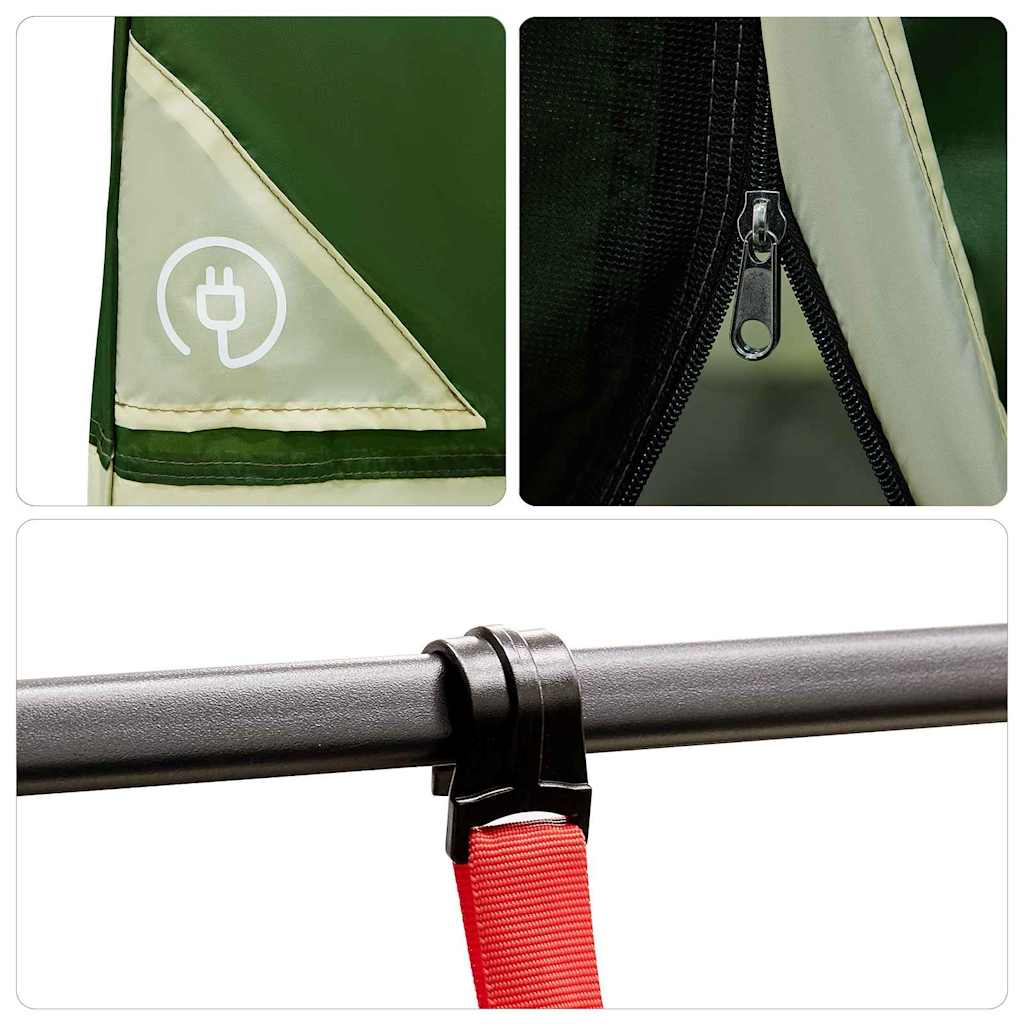 vidaXL Οικογενειακή Εσωτερική Σκηνή Πράσινο 520 x 520 x 190 εκ