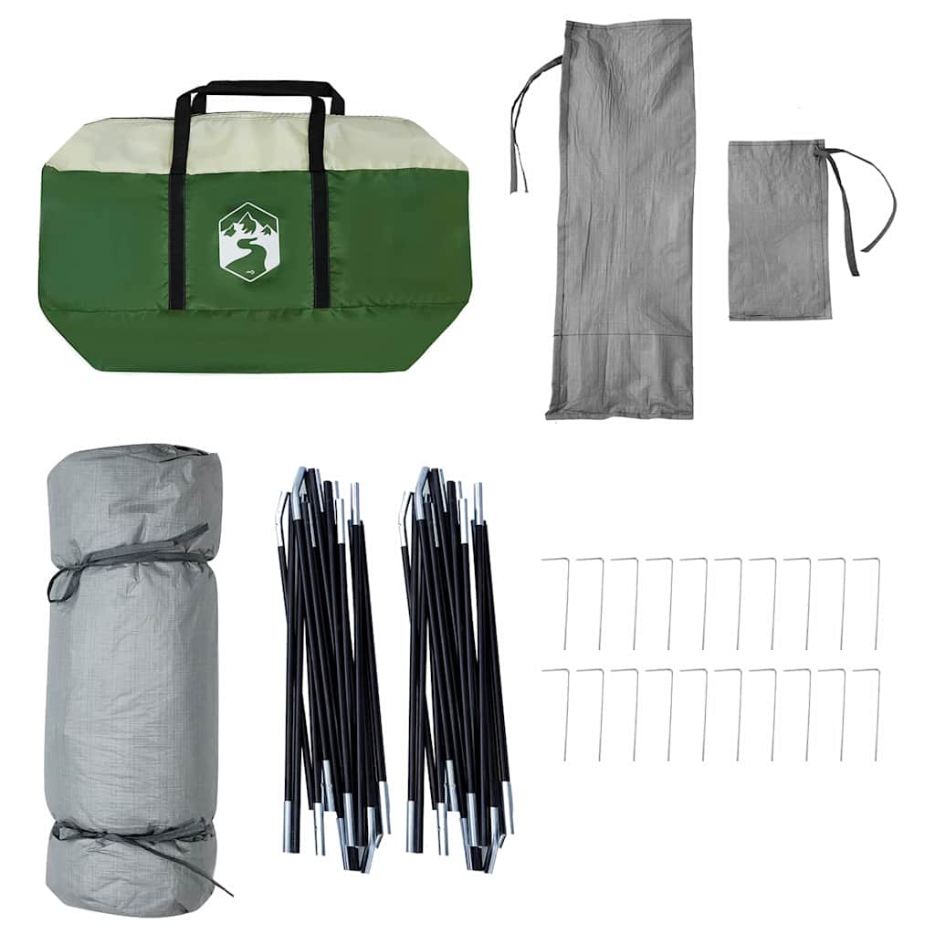 vidaXL Οικογενειακή Εσωτερική Σκηνή Πράσινο 520 x 520 x 190 εκ