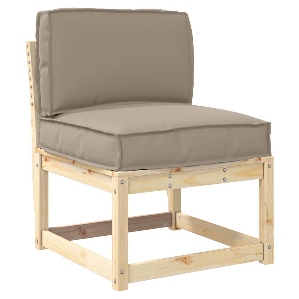 vidaXL Σετ Μαξιλαριών Πάγου 2 pcs Taupe 60 x 60 x 12 cm Ύφασμα Oxford